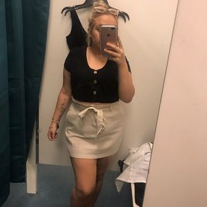 Never worn brand new with tags tan khaki skirt with belt